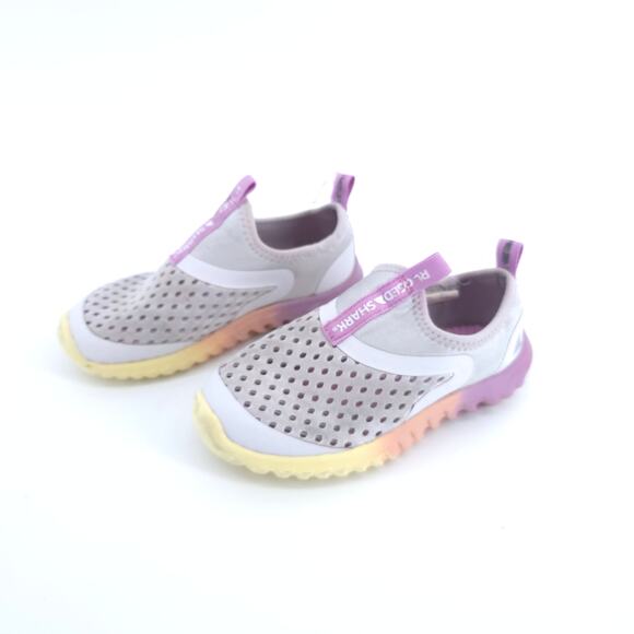 Rugged Shark Girls Purple and Yellow Slip On Water Shoes Mesh Top Rubber Sole 9 - Picture 3 of 7